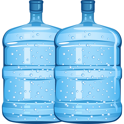 Imagen de dos bidones de agua de mesa