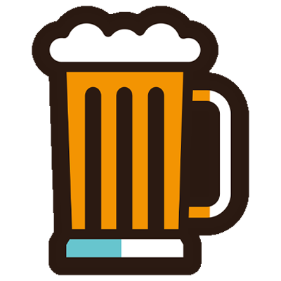 Caricatura de un chop de cerveza
