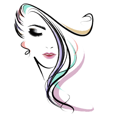 Silueta de rostro de mujer de colores