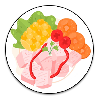 Ilustración de plato de ceviche
