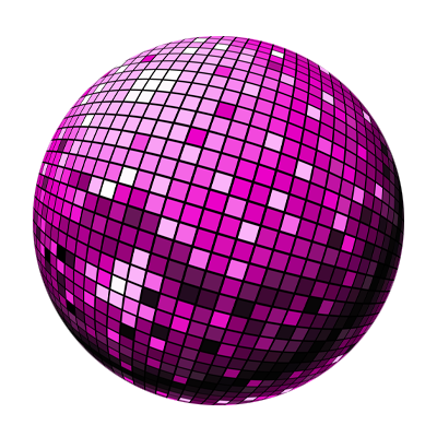 Bola rosada de espejos para discotecas o centros de diversión