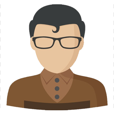 Ícono de hombre con lentes