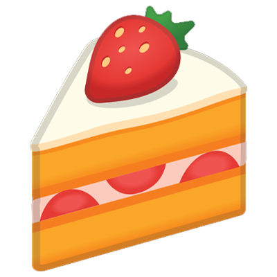Un pedazo o rebanada de pastel de fresa
