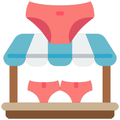 Escaparate con ropa interior