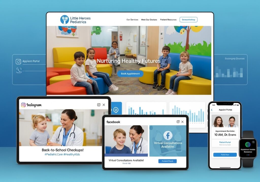 Cómo diseñar una estrategia de marketing digital para centros pediatras que genere confianza y aumente el agendamiento de citas pediátricas online en 2026